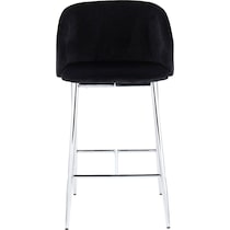 hermione chrome black counter height stool   