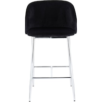 hermione chrome black counter height stool   