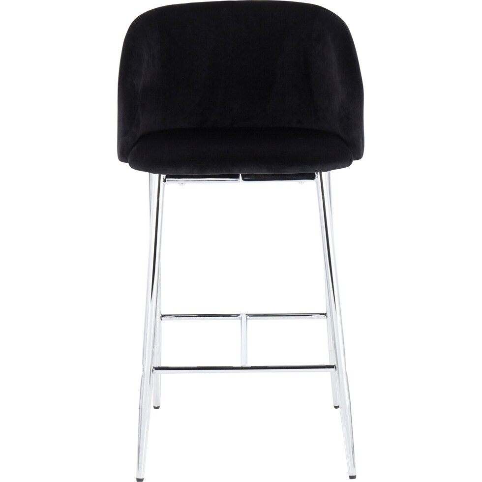 hermione chrome black counter height stool   