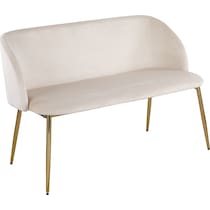 hermione gold cream bench   