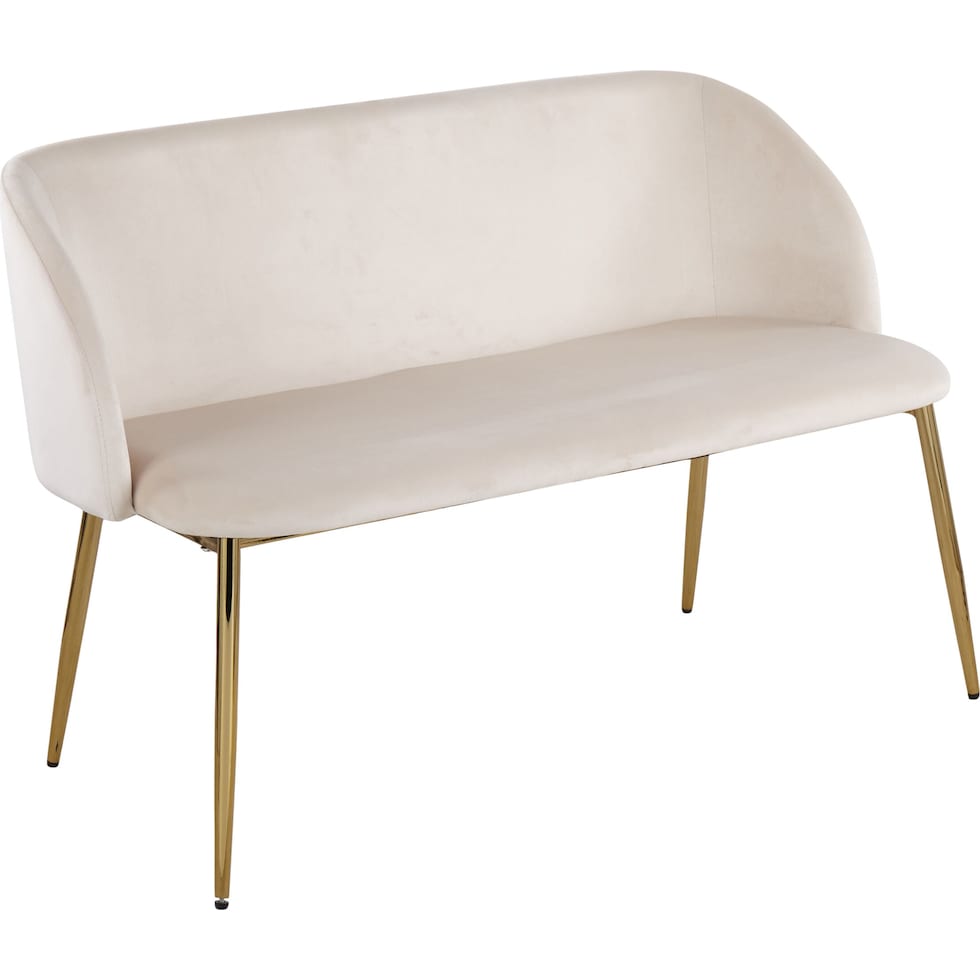 hermione gold cream bench   