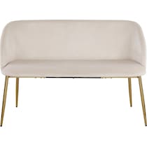 hermione gold cream bench   