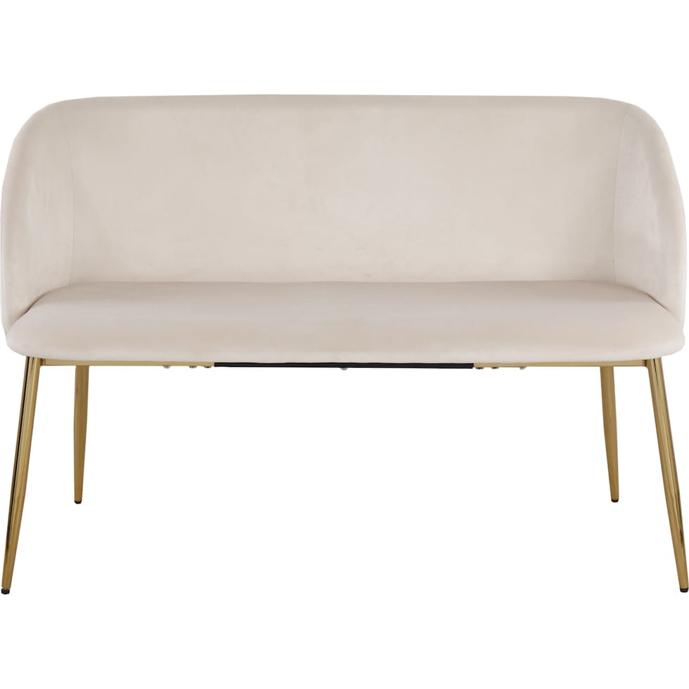 hermione gold cream bench   