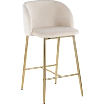 hermione gold cream counter height stool   