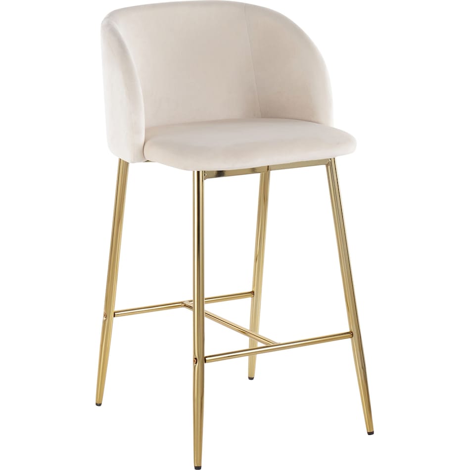 hermione gold cream counter height stool   