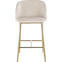 hermione gold cream counter height stool   