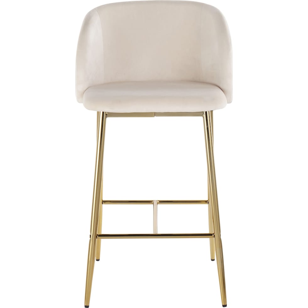 hermione gold cream counter height stool   