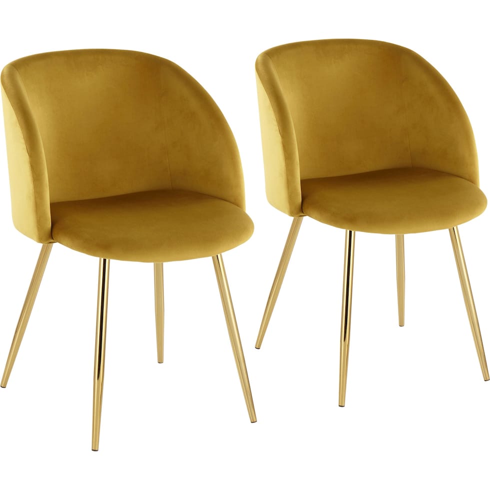 hermione gold yellow dining chair   