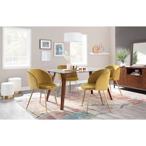 hermione gold yellow dining chair   