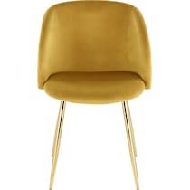 hermione gold yellow dining chair   