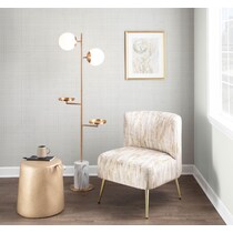 hermione light brown accent chair   