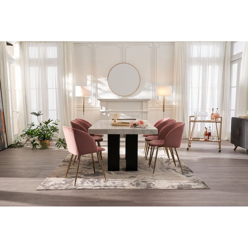 hermione pink dining chair   