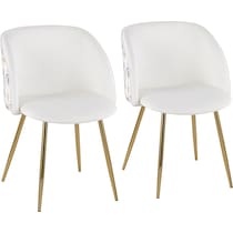 hermione white dining chair   