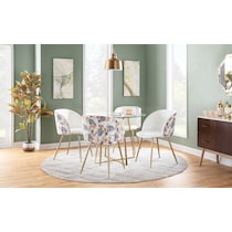 hermione white dining chair   