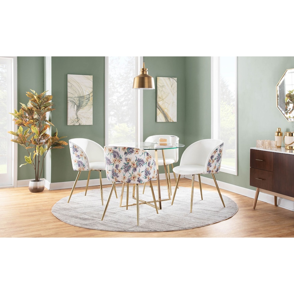 hermione white dining chair   