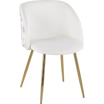 hermione white dining chair   