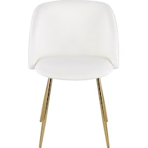 hermione white dining chair   