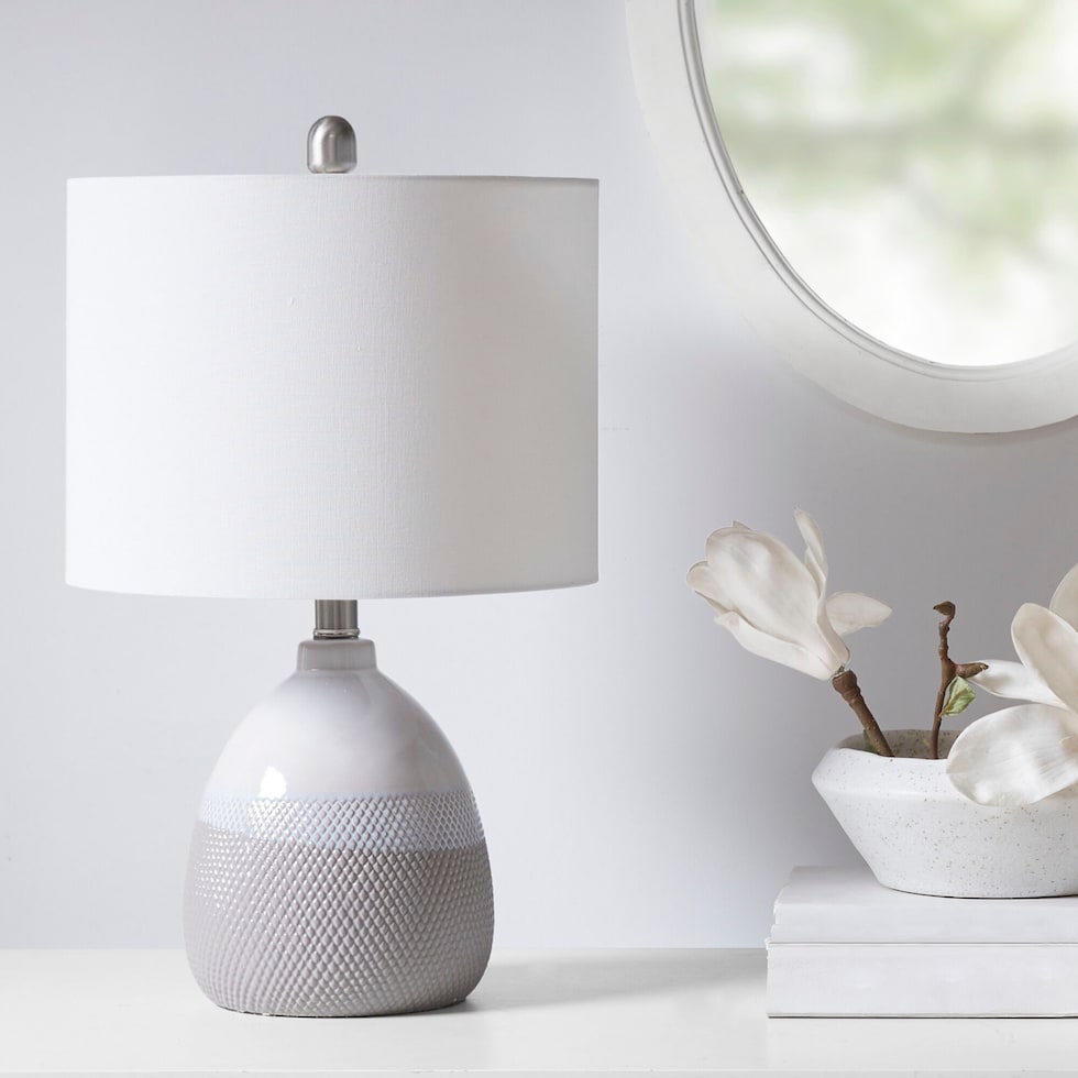 hermosa gray table lamp   