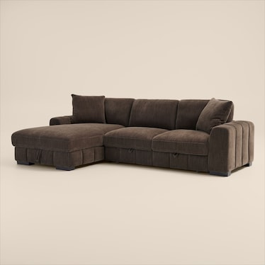Hero 2-Piece Media Sleeper Sectional with Chaise