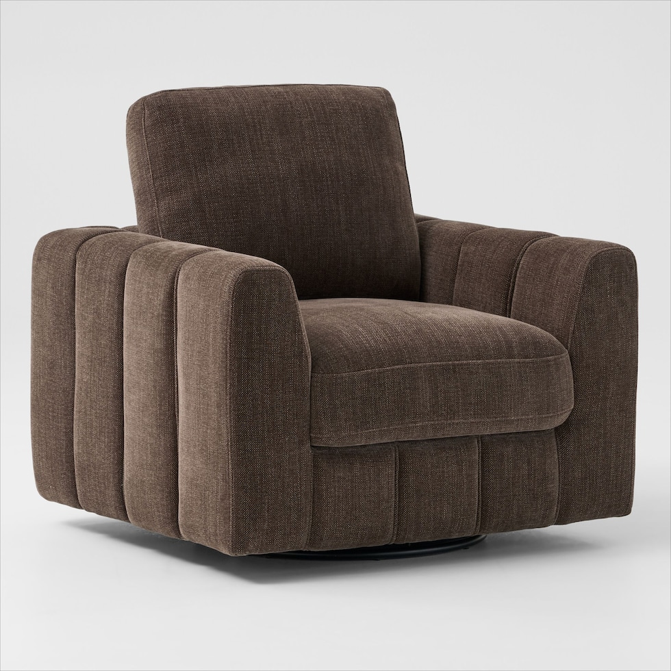 hero dark brown swivel chair   