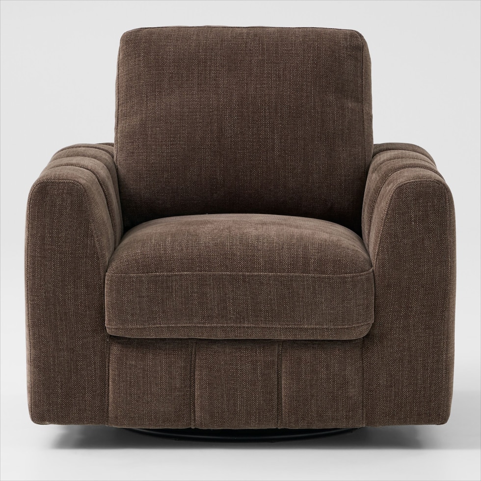 hero dark brown swivel chair   