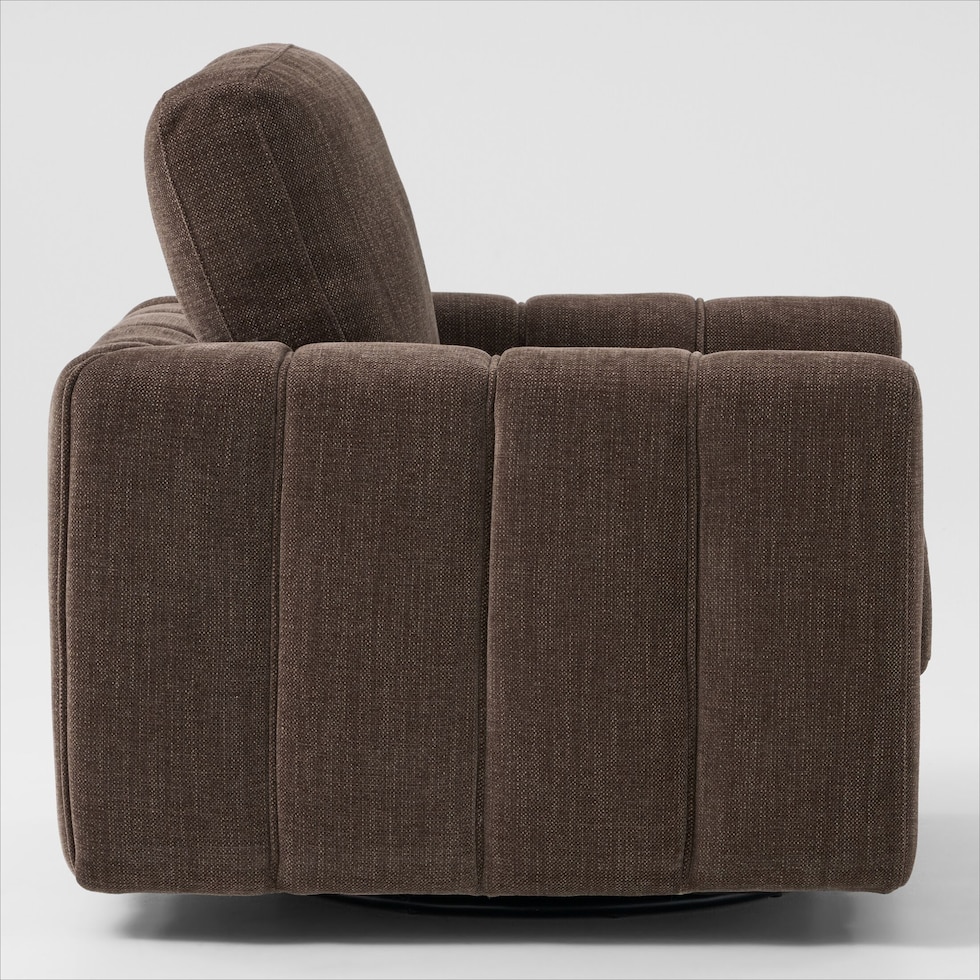 hero dark brown swivel chair   