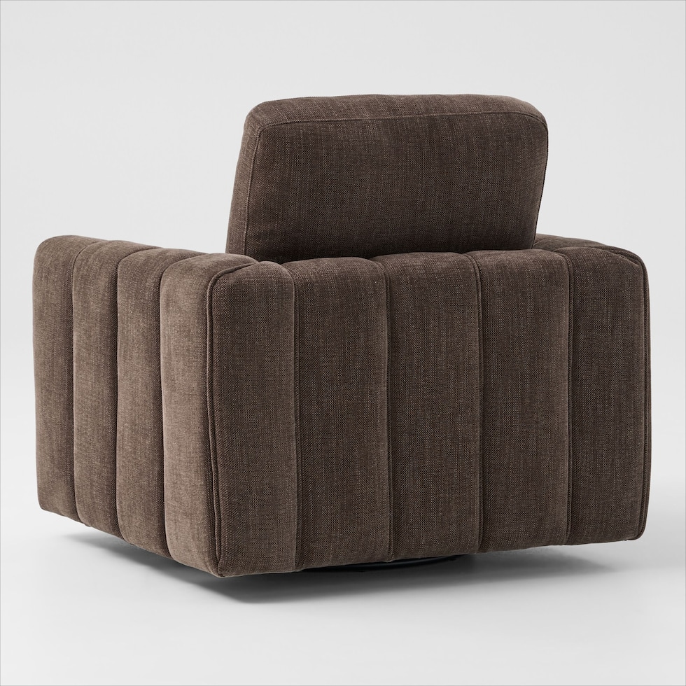 hero dark brown swivel chair   
