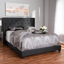 heston gray queen bed   