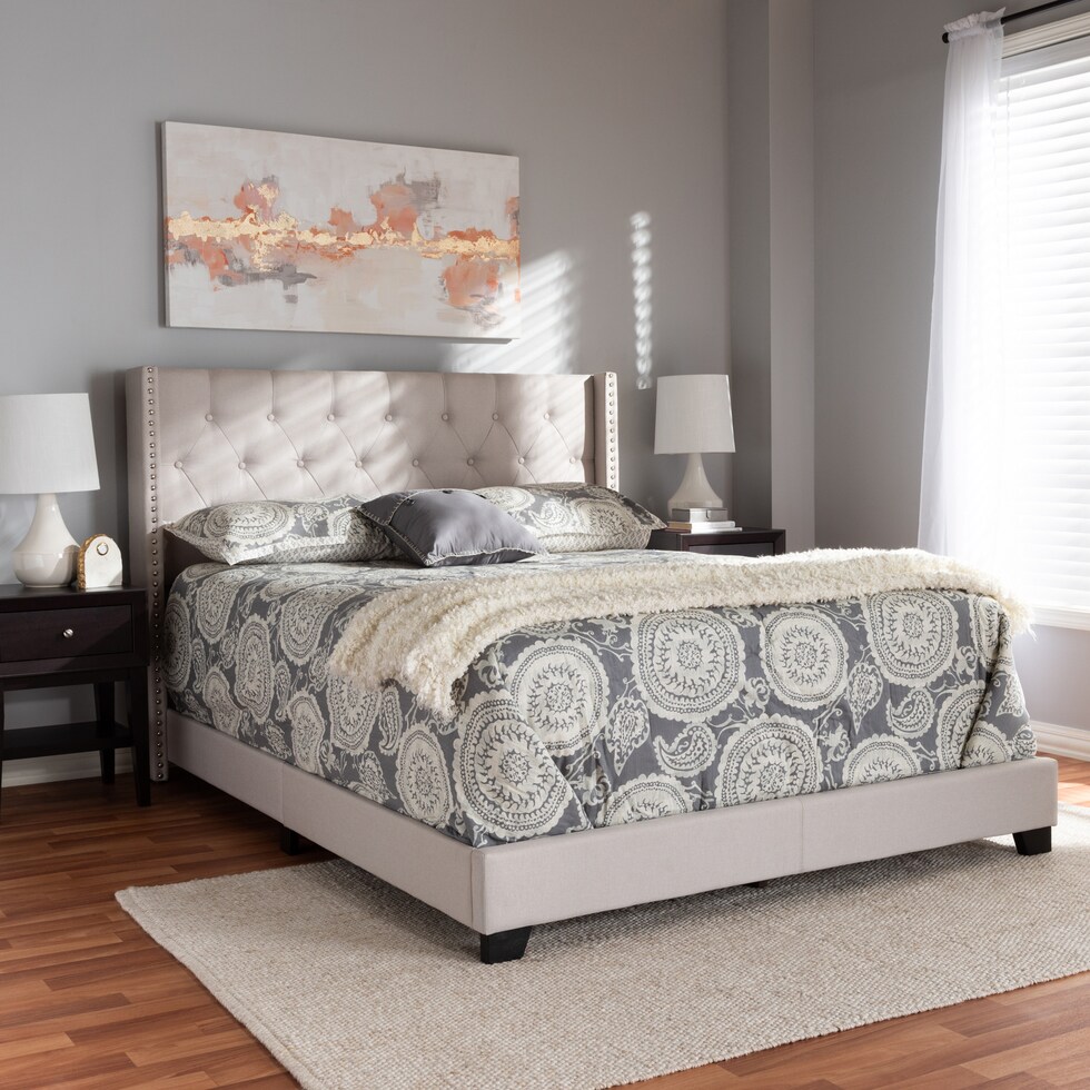 heston neutral queen bed   
