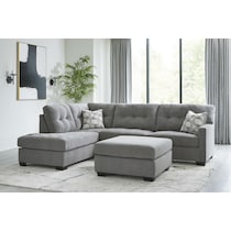 highland falls gray sectional   
