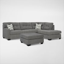 highland falls gray sectional   