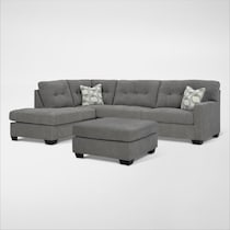 highland falls gray sectional   