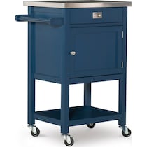 highland blue kitchen cart   