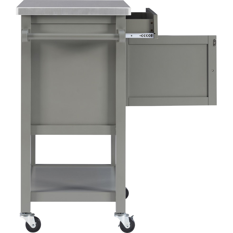 highland gray kitchen cart   