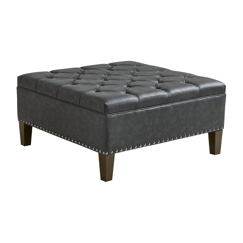 hillsborough gray ottoman   