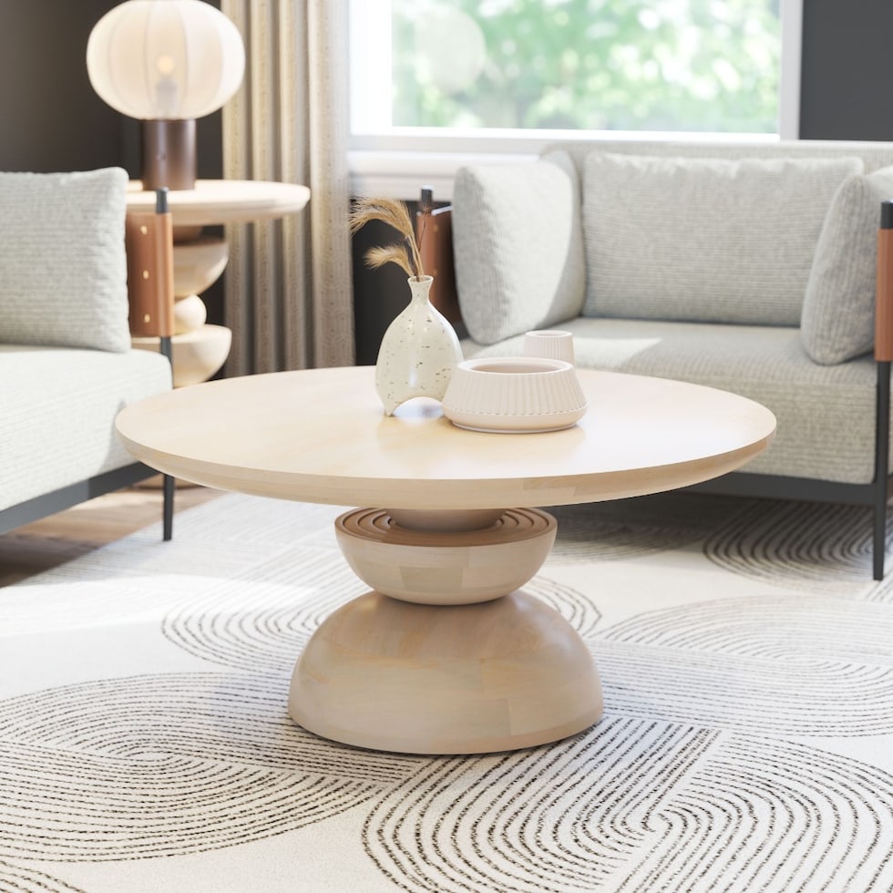 hiram neutral coffee table   