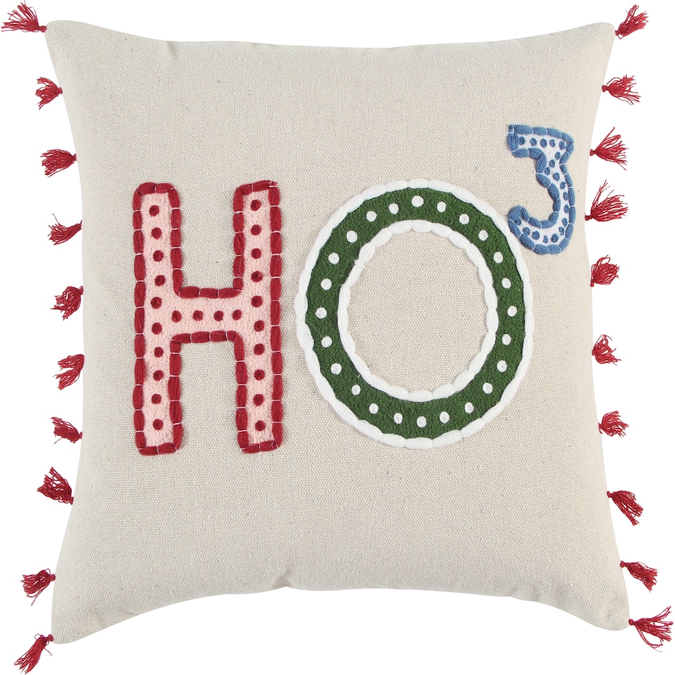 ho ho ho natural accent pillow   