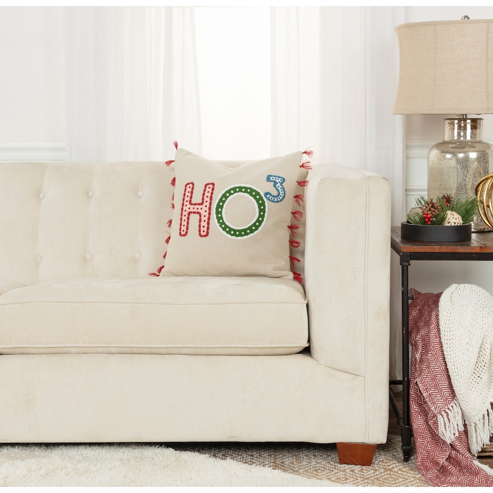 ho ho ho natural accent pillow   