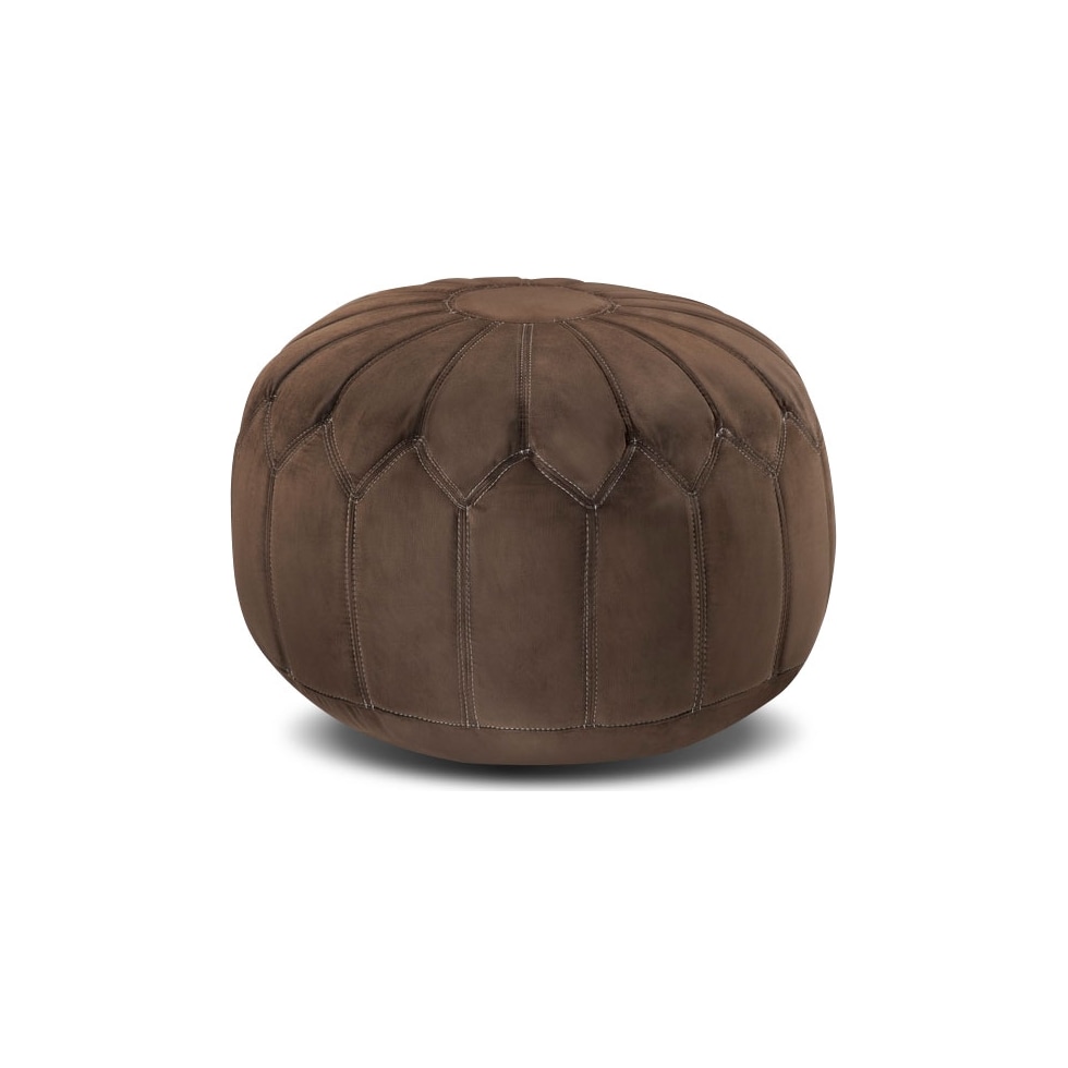 hobbs brown pouf   