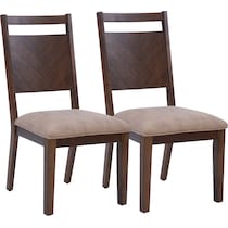 hobson dark brown dining chair   