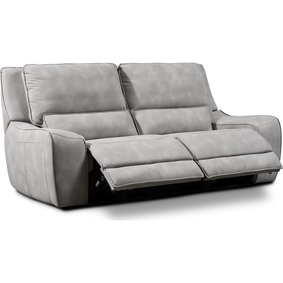 holden gray  pc power reclining sofa   
