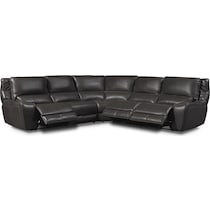holden gray  pc power reclining sectional   