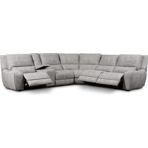 holden gray  pc power reclining sectional   