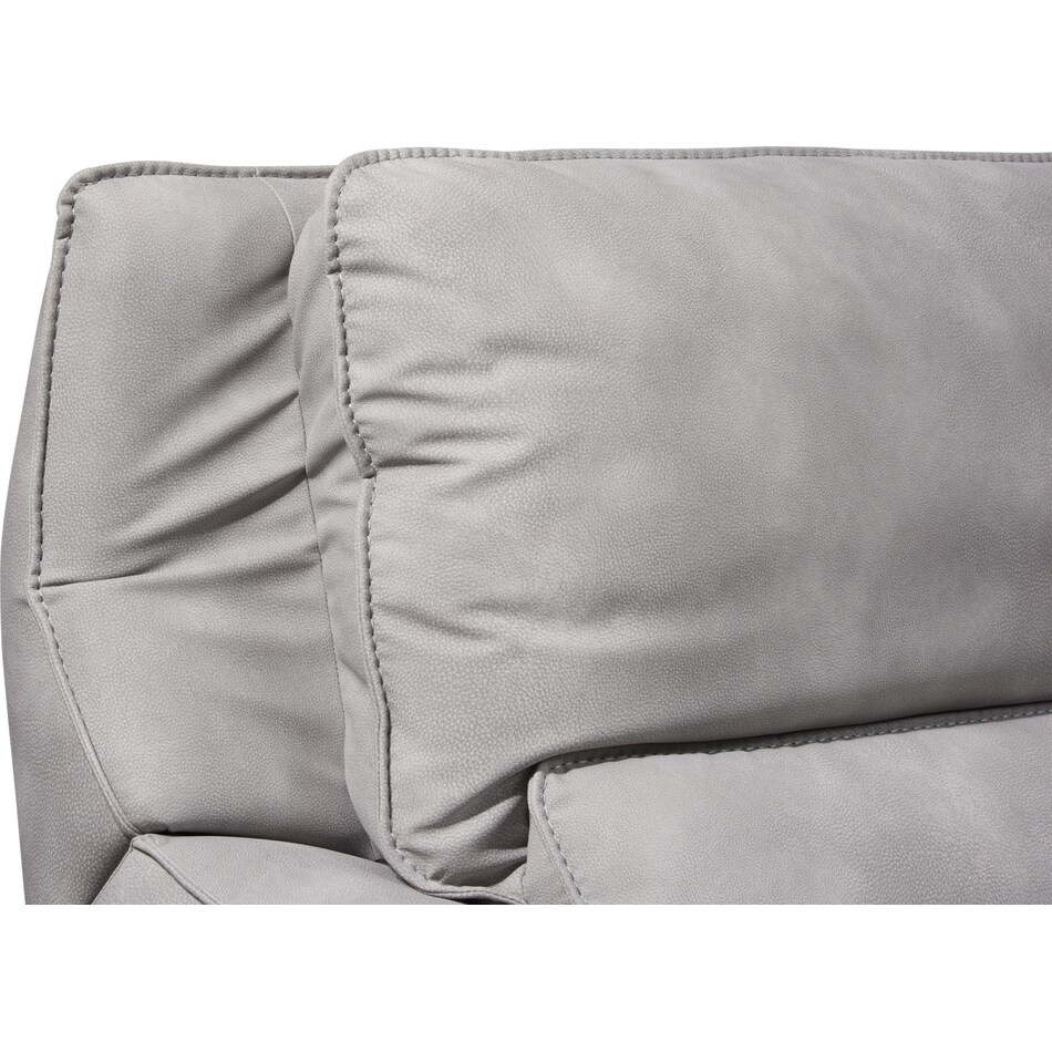 holden gray  pc power reclining sectional   