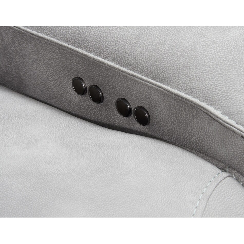 holden gray  pc power reclining sectional   