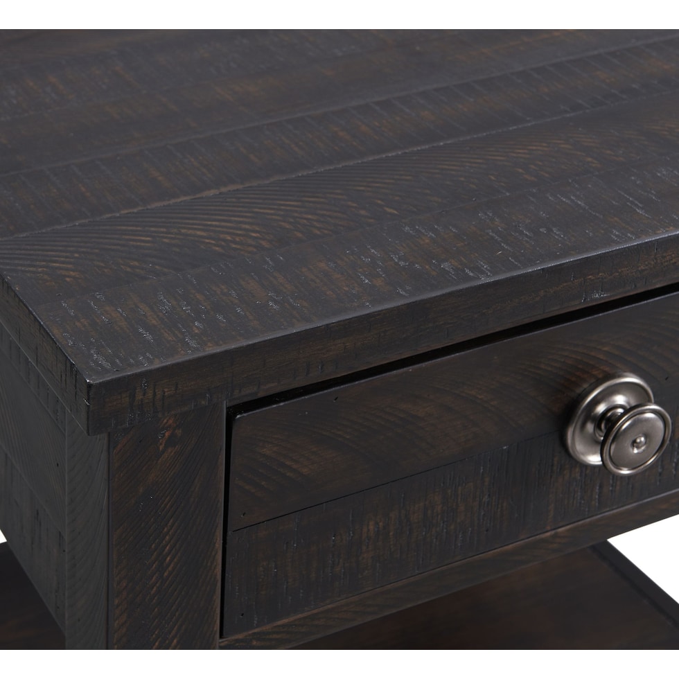 holland dark brown side table   