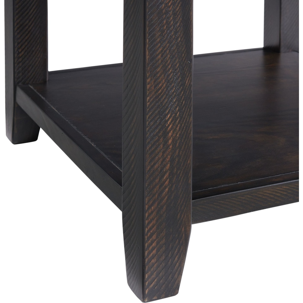 holland dark brown side table   