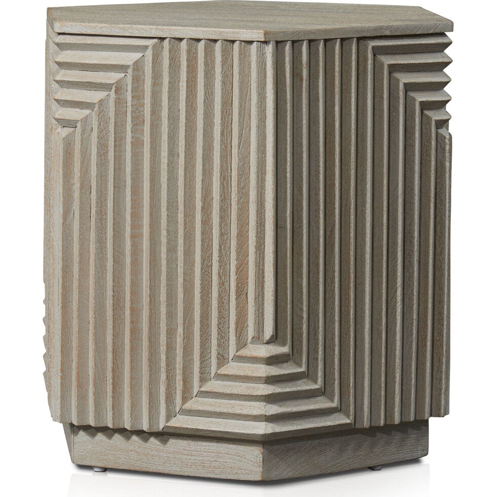hollis gray end table   