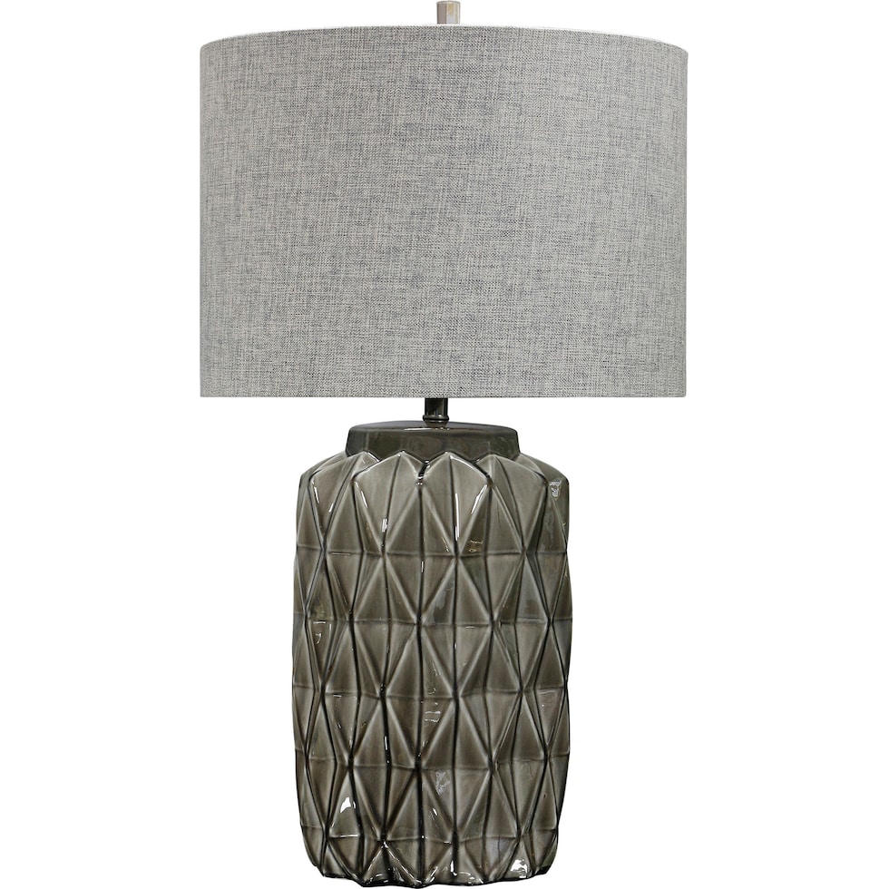 hollis gray table lamp   