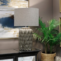 hollis gray table lamp   